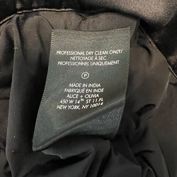 Women's Alice + Olivia Black Sequin Wide Leg Pants Size 2 - Picture 7 of 10